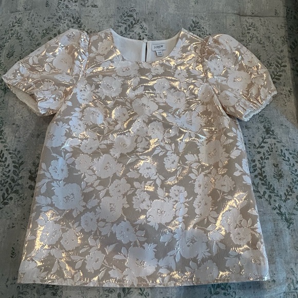 J. Crew Tops - J. Crew Metallic Floral Blouse